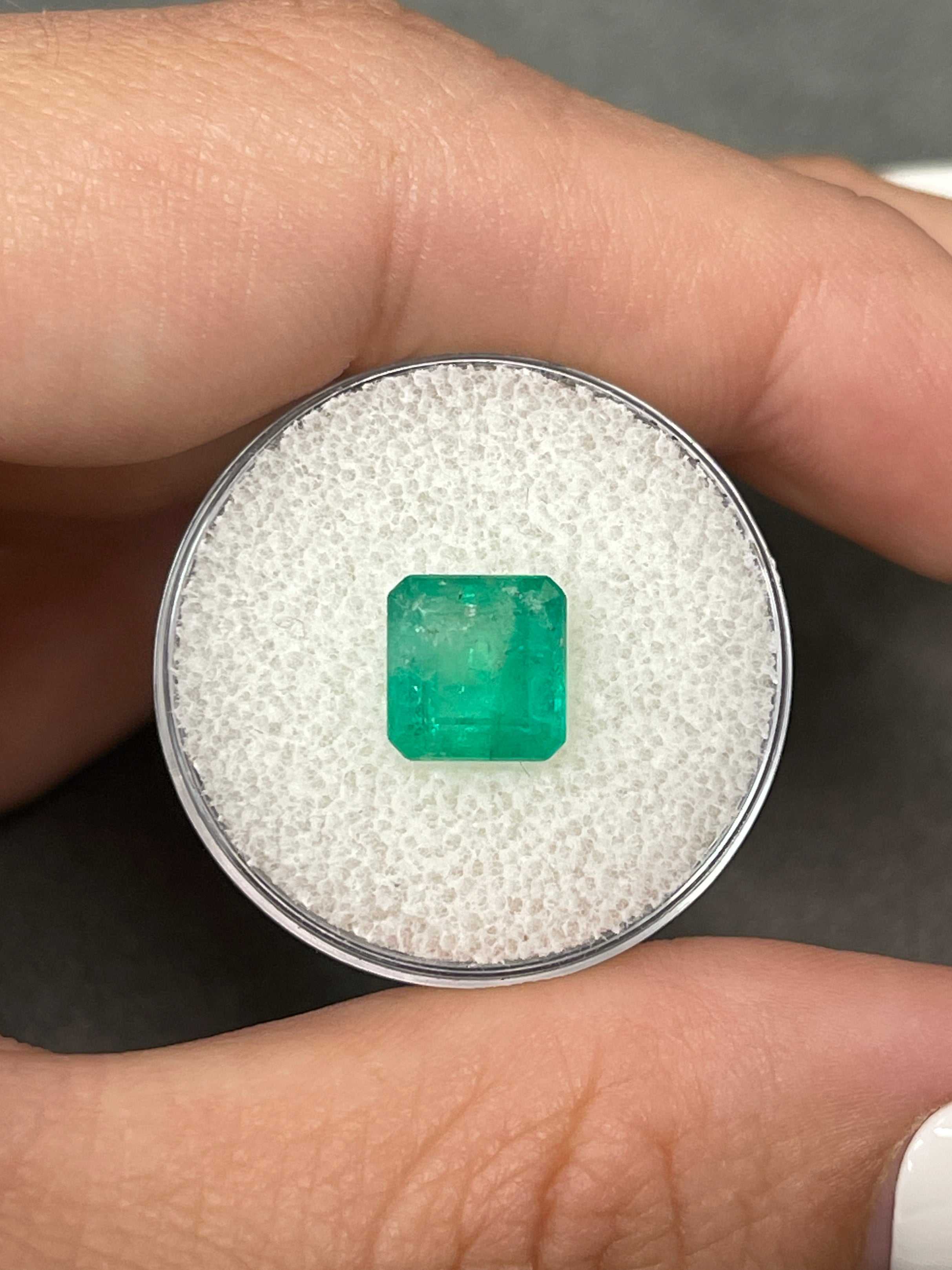2.39 Carat Natural Loose Colombian Emerald- Asscher Cut