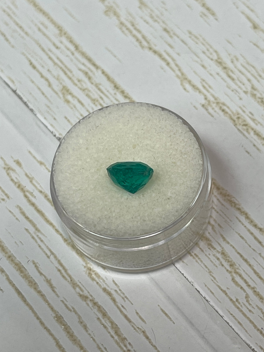 Emerald Gemstone - 2.20 Carat, Medium Dark Green Hue, Cushion Cut
