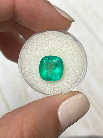 Rounded Cushion Cut Colombian Emerald - 4.72 Carats - Natural Loose Gemstone