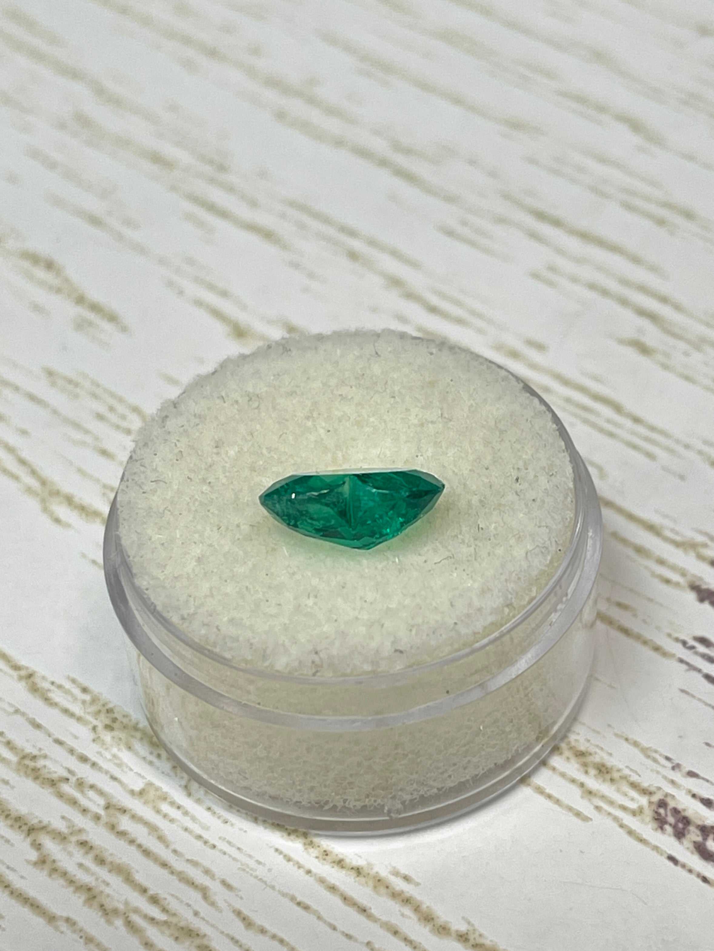 Gorgeous Bluish Green Colombian Emerald - Heart Cut, 2.49 Carats