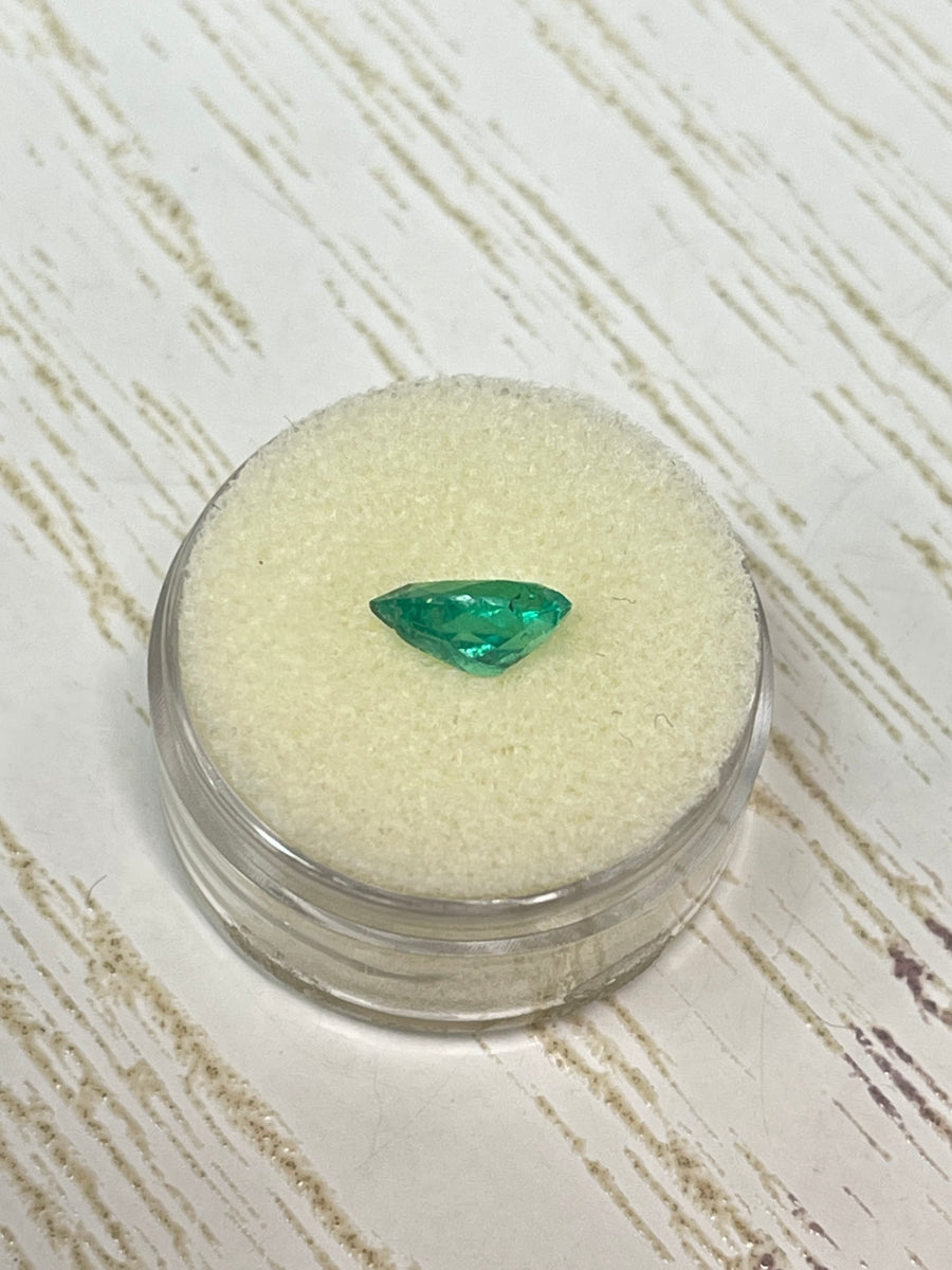 Colombian Emerald Gem - 1.19 Carat Elongated Pear Shaped Beauty