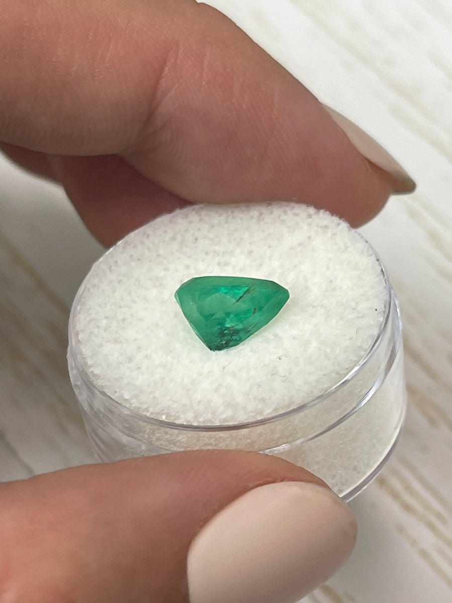 1.81 Carat Loose Colombian Emerald - Pear Shaped in Stunning Spring Green