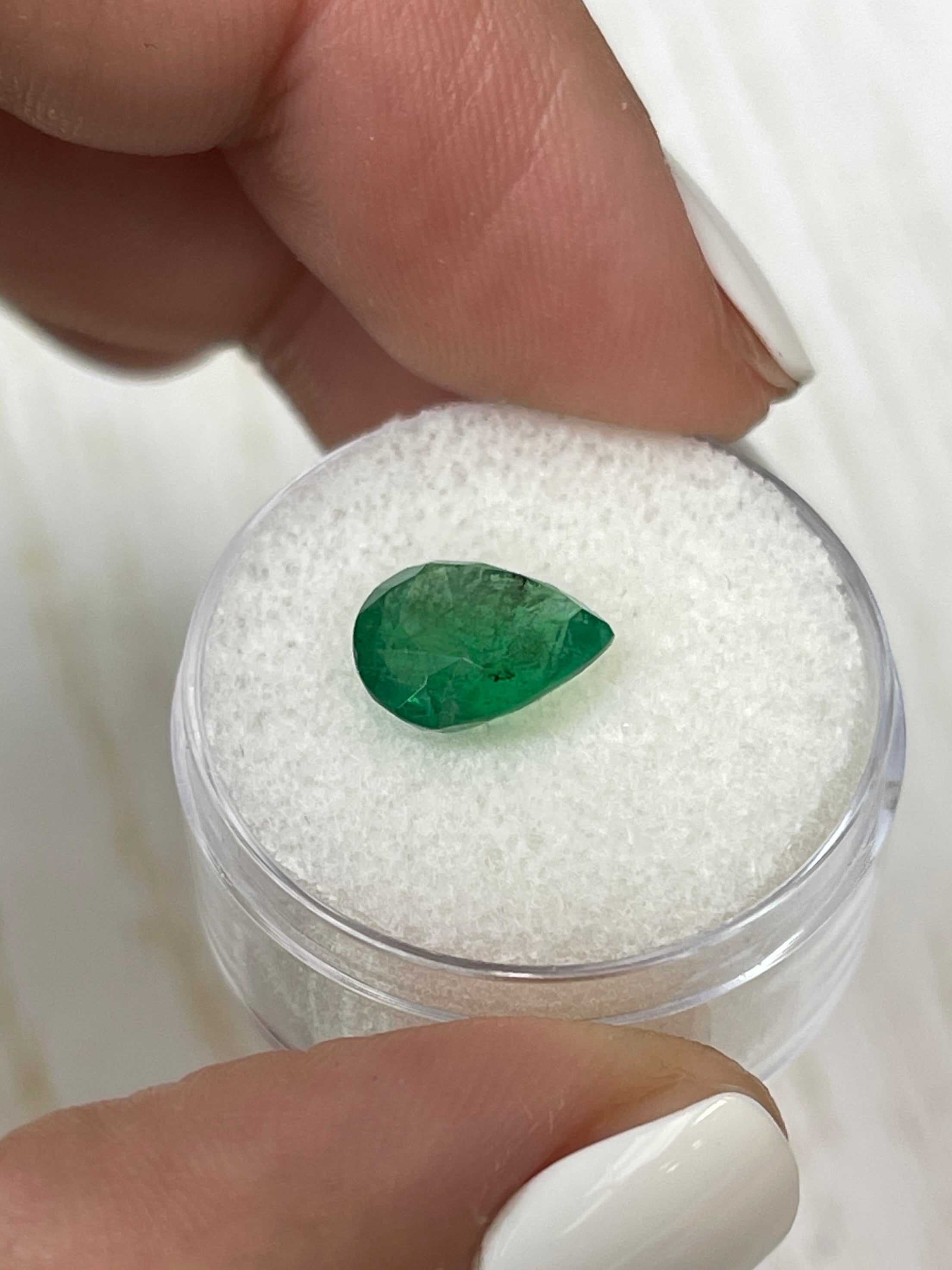 2.59 Carat Zambian Emerald - Pear Cut with Rich Green Elegance