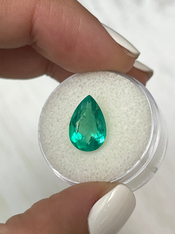 Transparent Pear-Cut Colombian Emerald - 3.72 Carat Unmounted Gem