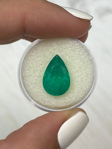 5.86 Carat Colombian Emerald - Pear Cut
