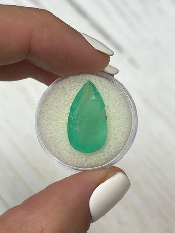 Enormous Colombian Emerald - Pear Cut, 10.89 Carats, 21x11.5 mm