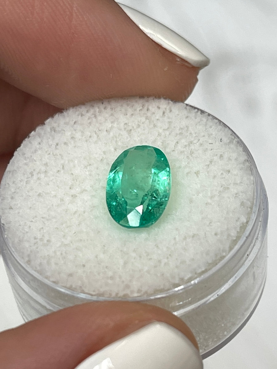 11x7mm Colombian Emerald: 1.98 Carat Oval Cut