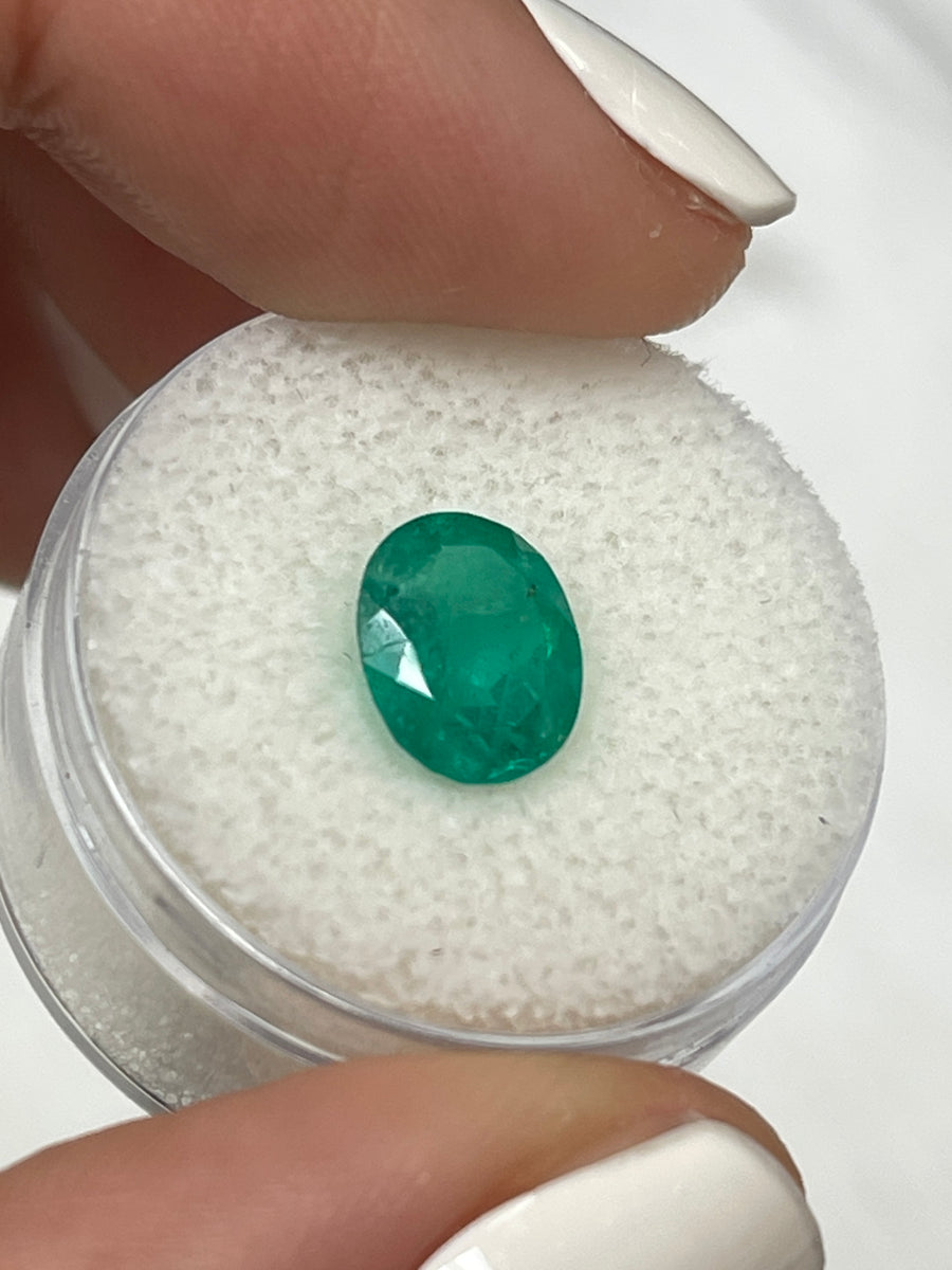Natural Colombian Emerald - Oval Cut, 2.03 Carat, Rich Green