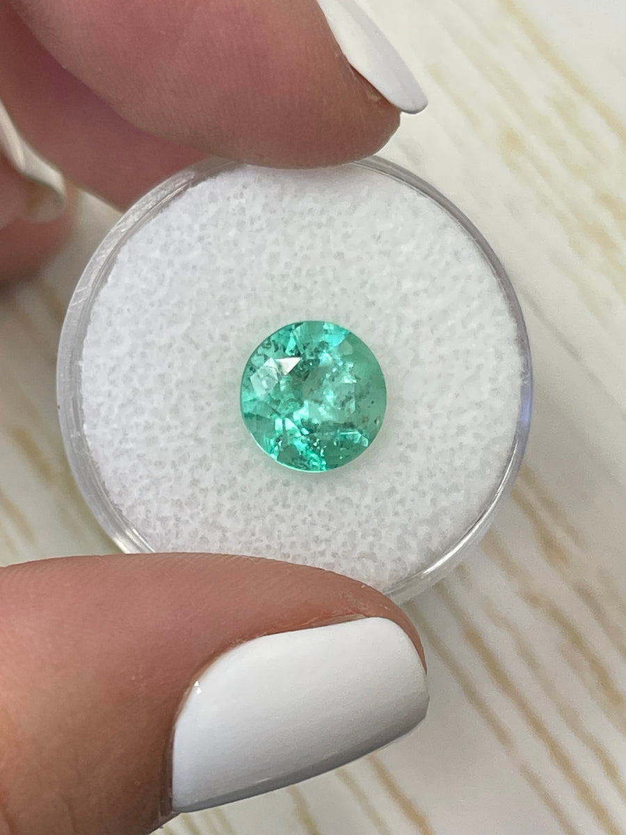 Vibrant 2.50 Carat Loose Colombian Emerald - Round Shape