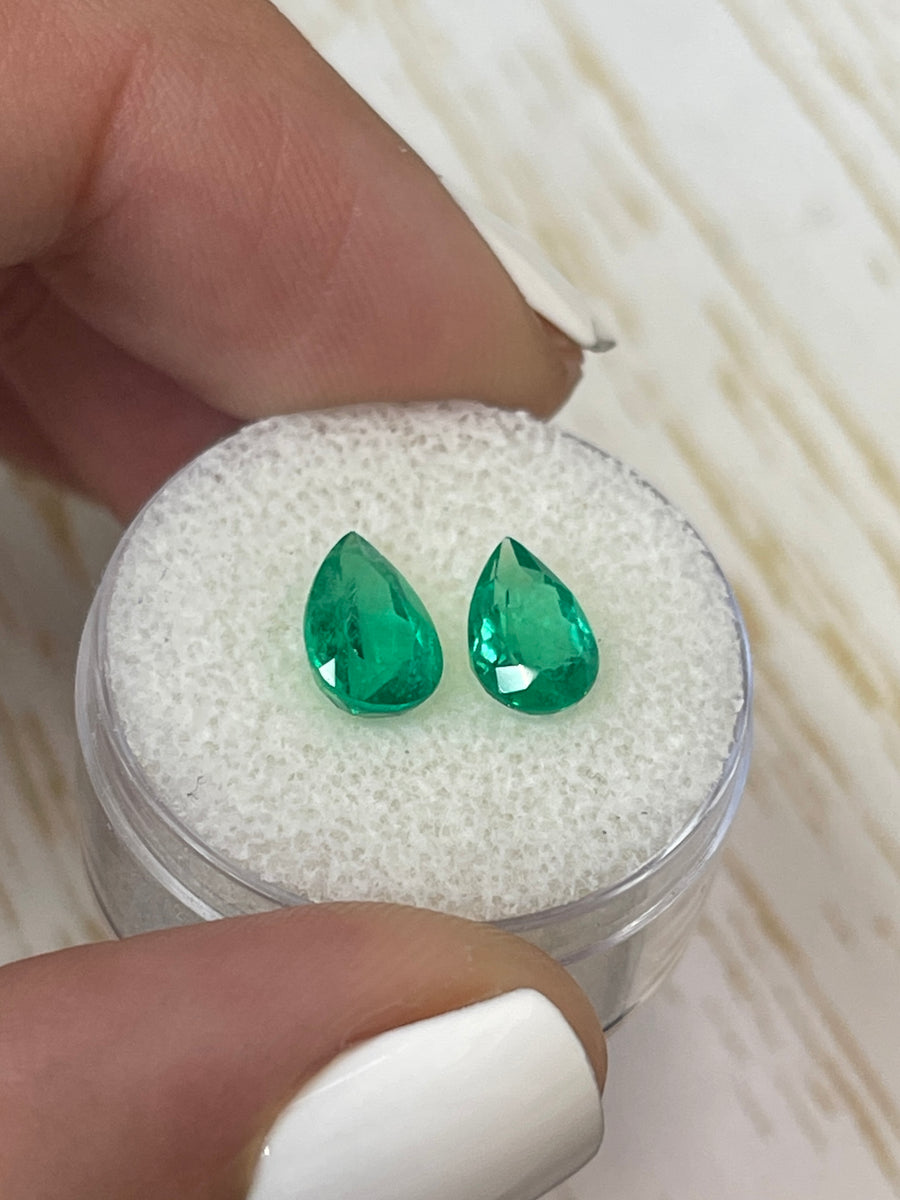 9x6mm Colombian Emeralds - Matched Pair - 2.32 Total Carats