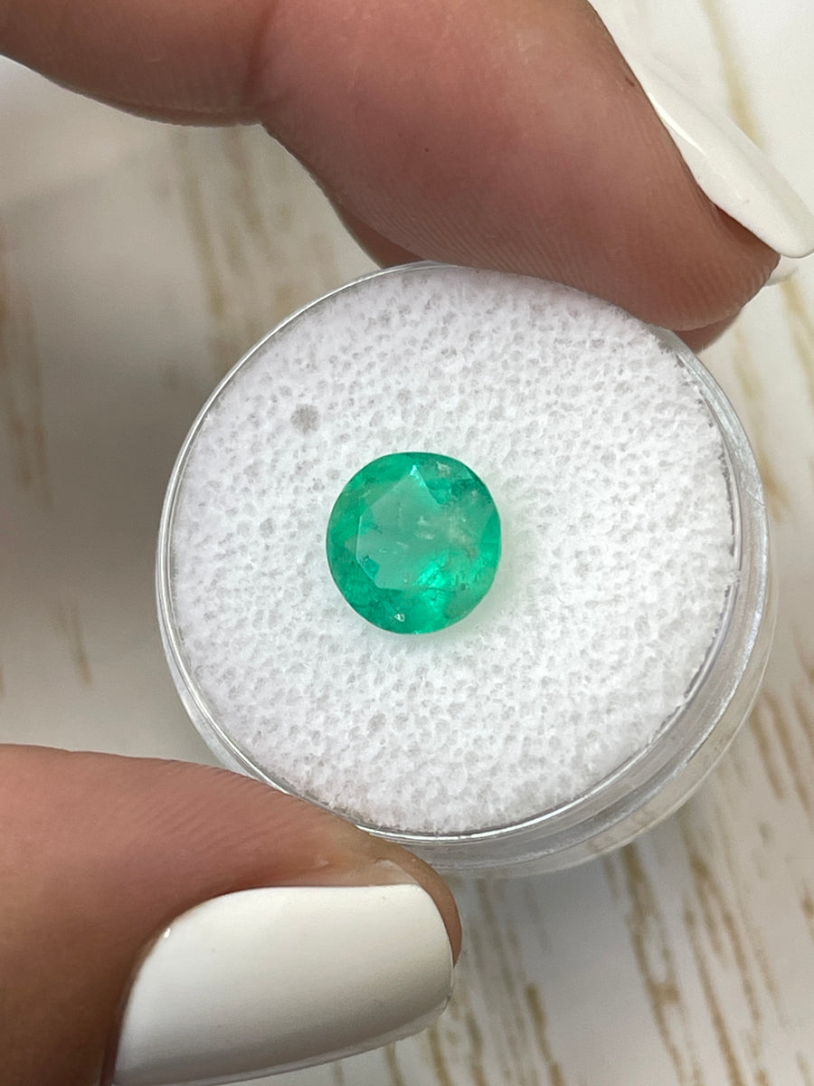8.6x8.6mm Loose Colombian Emerald - 2.16 Carat Natural Round