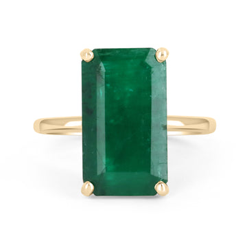 5.20ct Emerald Engagement Four Prong Ring 14K