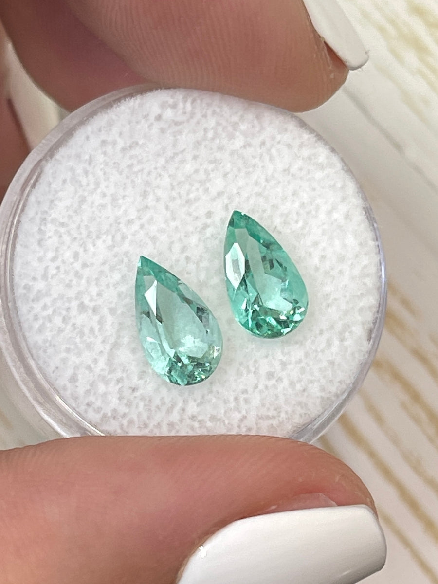 Colombian Emeralds 10x6 - Matching Pair, 2.49tcw
