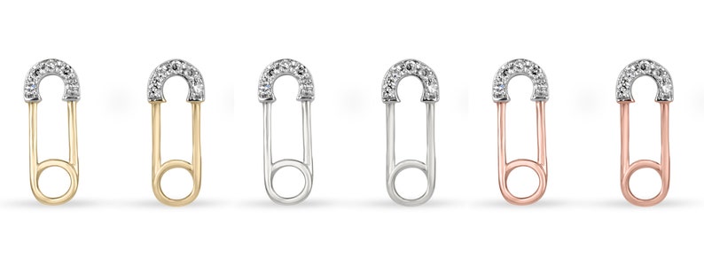 Petite Solid Gold Paperclip Earrings