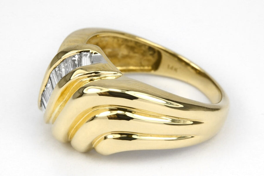Diamond Solitaire Cocktail Yellow Gold