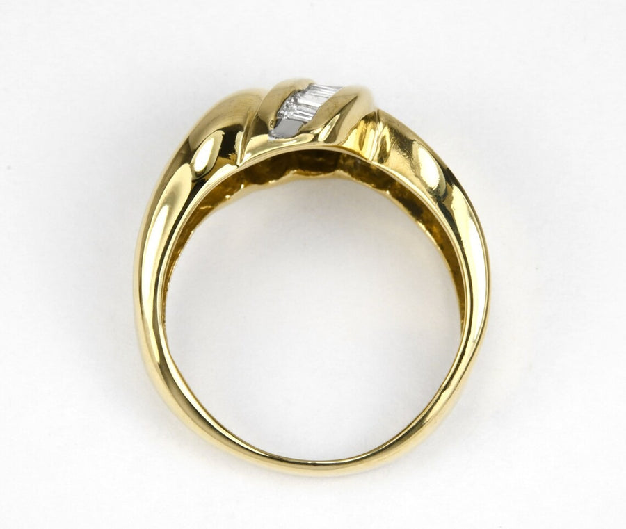 Solitaire Cocktail Yellow Gold Ring 14K