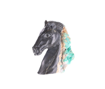 Sculpted Colombian Emerald Stallion Crystal