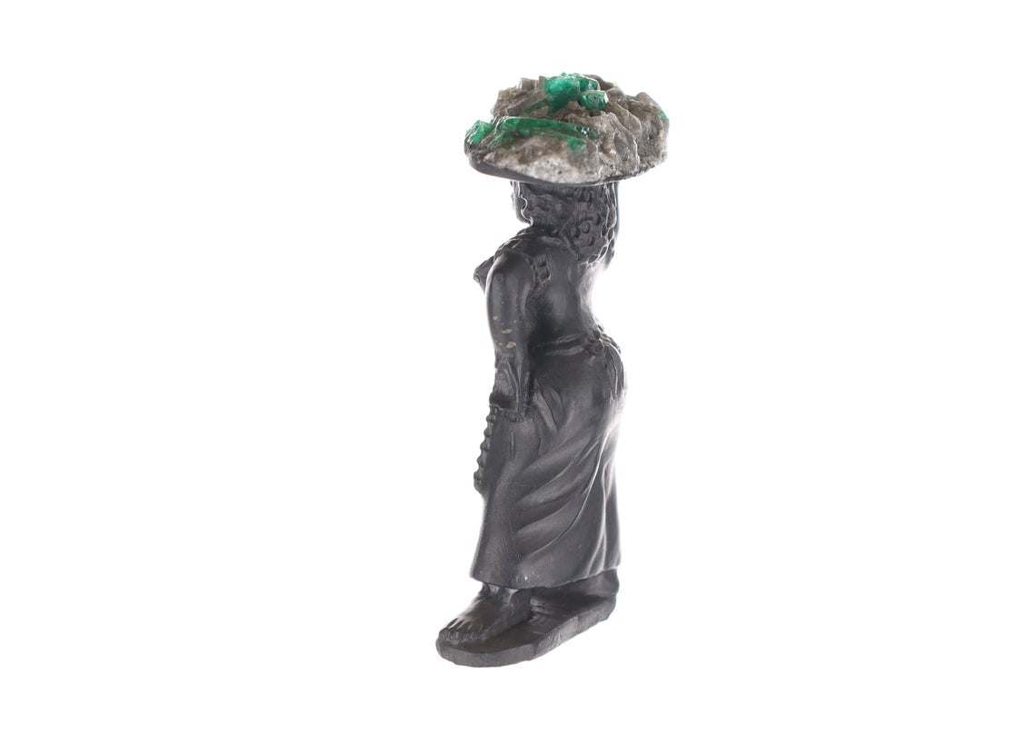 Colombian Emerald Fruit Lady Rough Crystal Sculpture