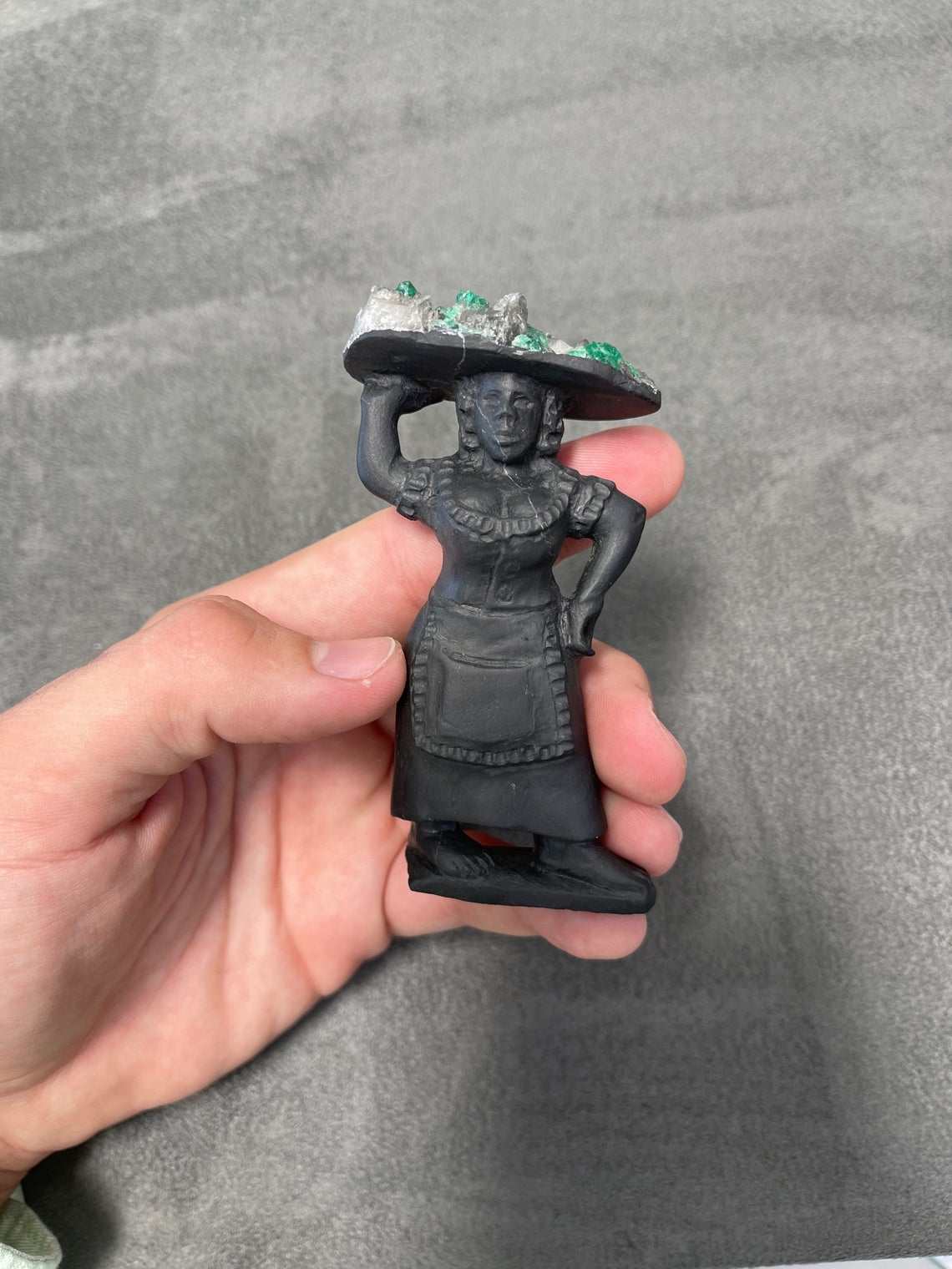 Colombian Emerald Fruit Lady Rough Crystal Sculpture