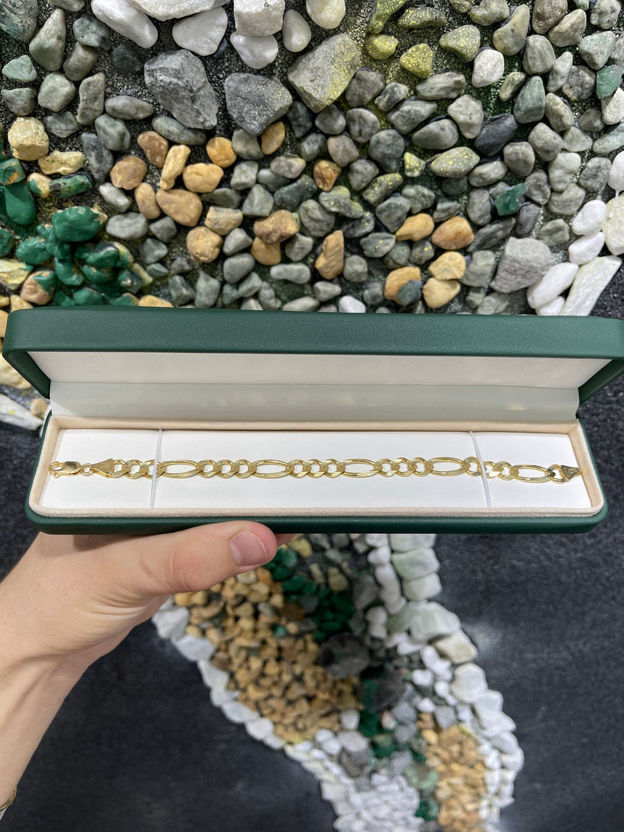 Emerald 8.20 mm in Box 10K Yellow Gold Bracelet