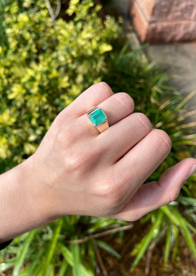 Colombian Emerald Mens Ring