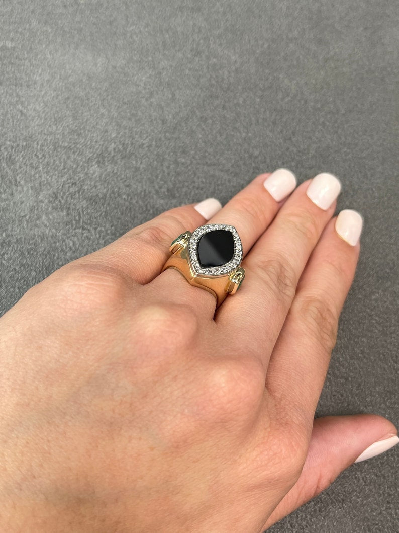 Colombian Emerald Marquise  Cocktail Ring