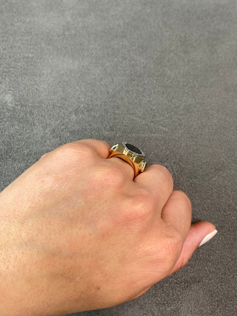 Halo Onyx Cocktail Ring