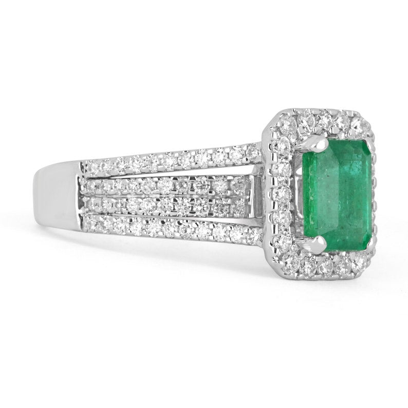 Diamond Halo Brilliant Round Statement Ring