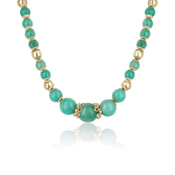 Emerald Bead Statement Necklace