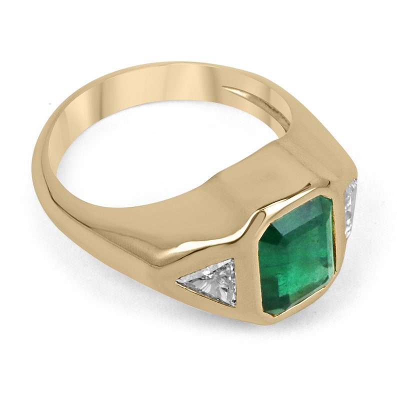 Emerald and Diamond Gypsy Bold Ring