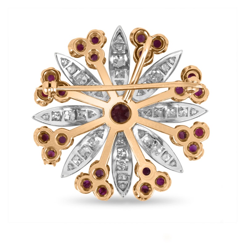 Victorian 1980's Old Mine Ruby Pendant
