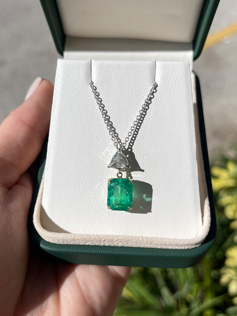 Emerald Diamond Statement Necklace