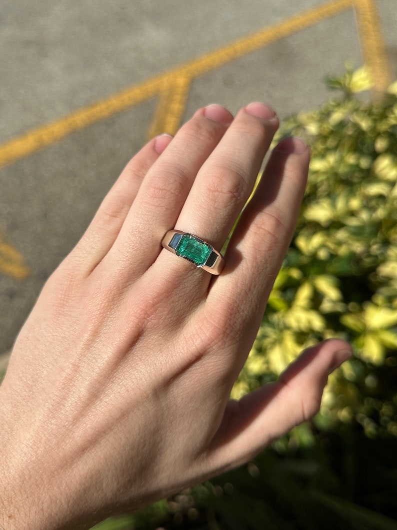 .925 Unisex Emerald Ring