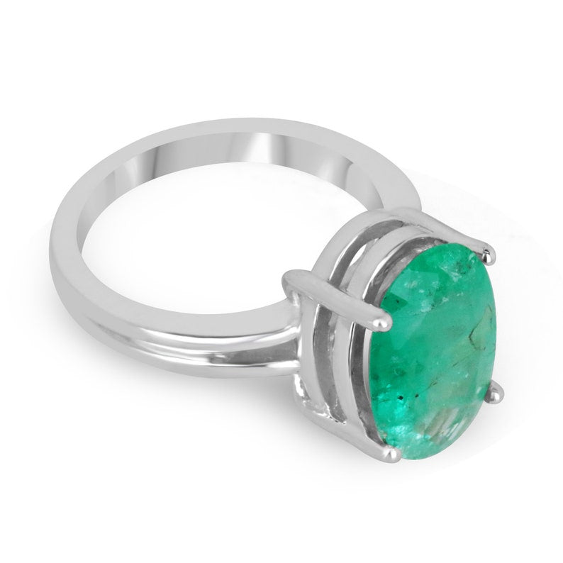 3ct Emerald 925 Silver Ring