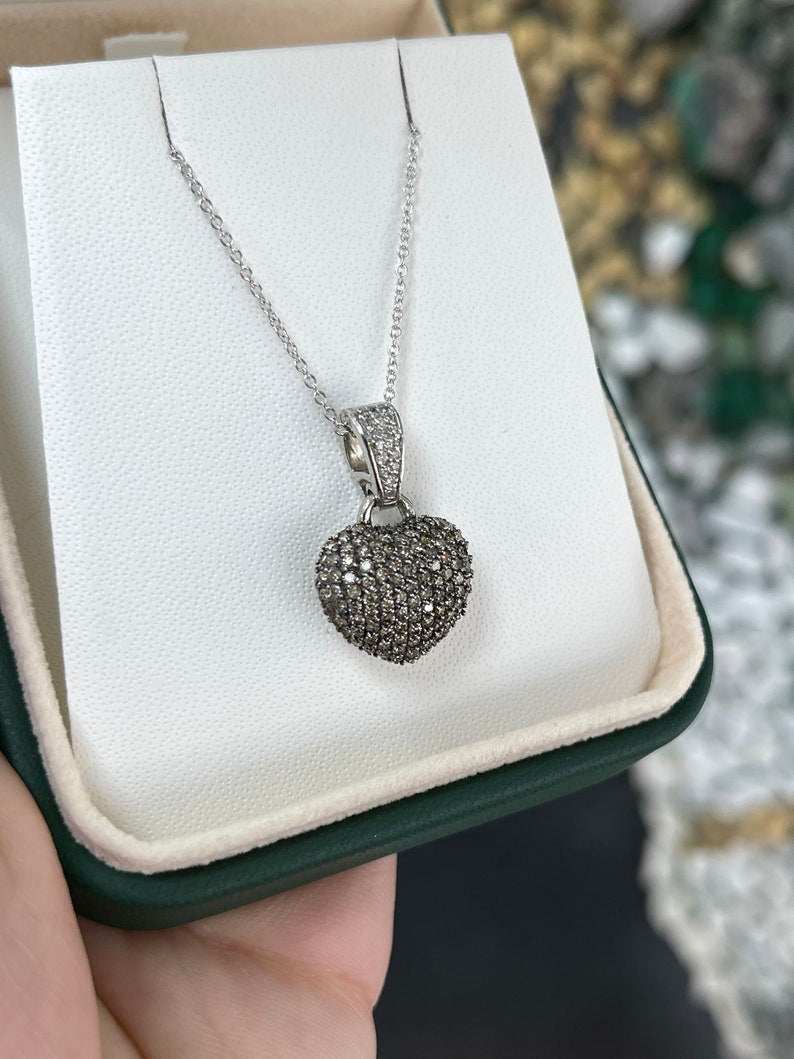 Diamond Pave Heart Pendant