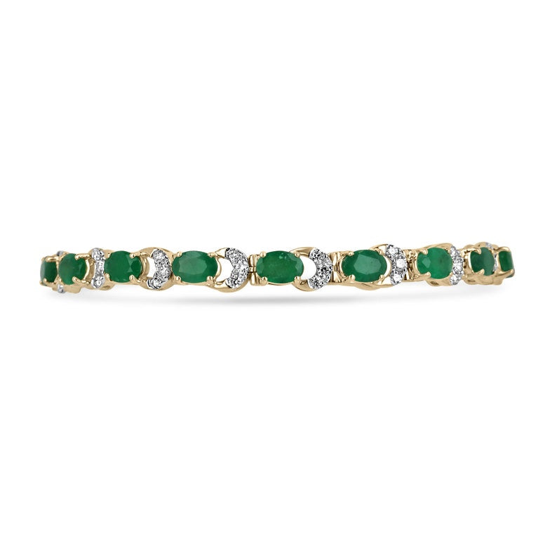 AAA Emerald Green Onyx Oval 14k Gold cheapest Filled Bracelet Wire Wrapped with Toggle Clasp, Green Gemstone