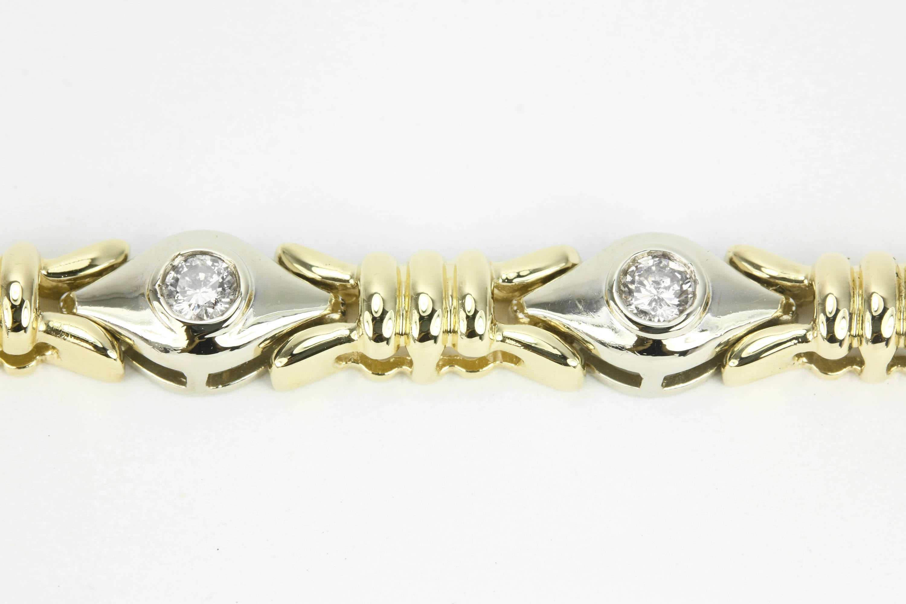 1.40 Carats Alternating Ruby & Diamond Tennis Bracelet White Gold 14K