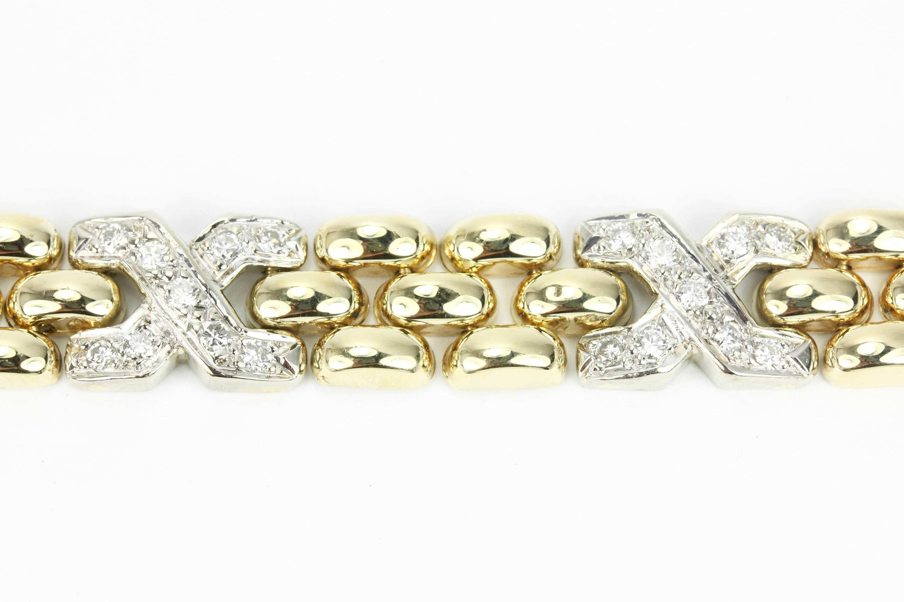 1.15tcw Diamond "X"s Tennis Bracelet 14K