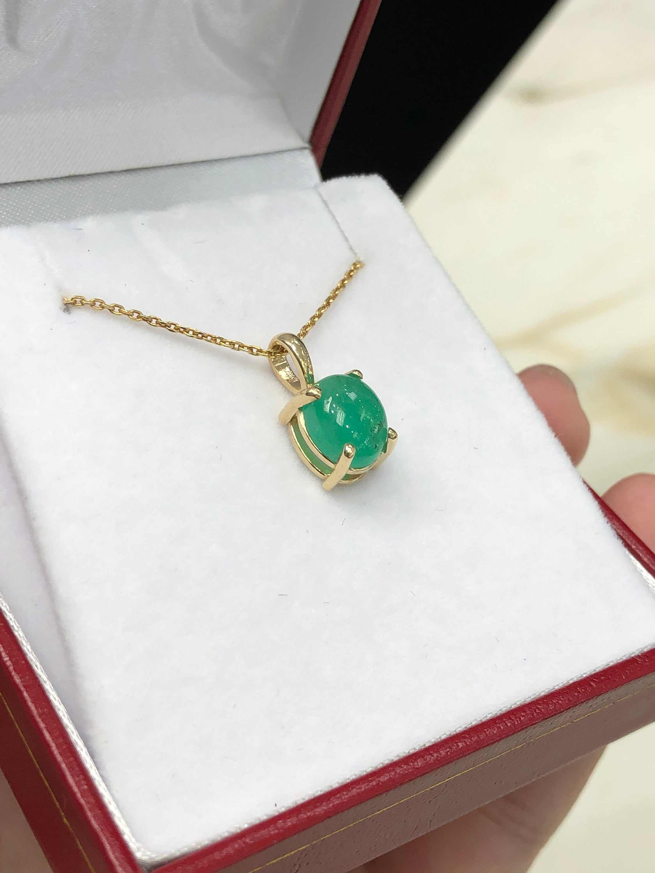 2.40tcw Natural Emerald & Diamond Accent Pear Pendant