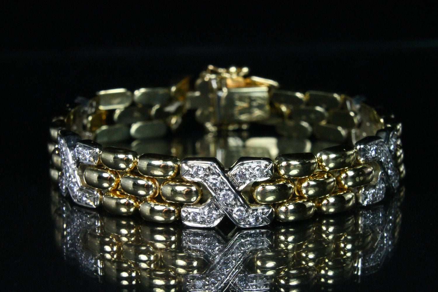1.15tcw Diamond "X"s Tennis Bracelet 14K