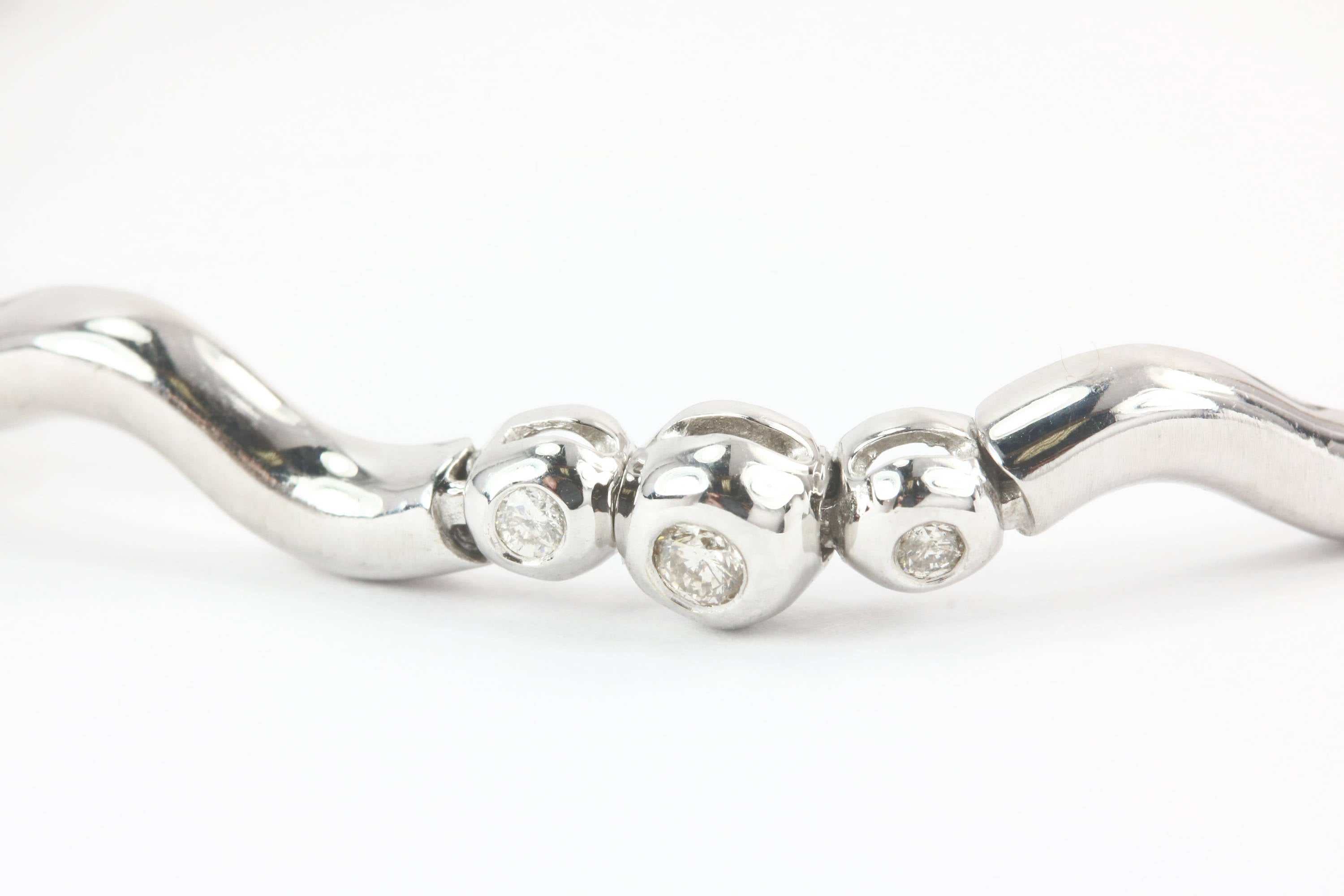 0.50tcw Modern Satin Finish Diamond Bezel Set Tennis Bracelet 14K