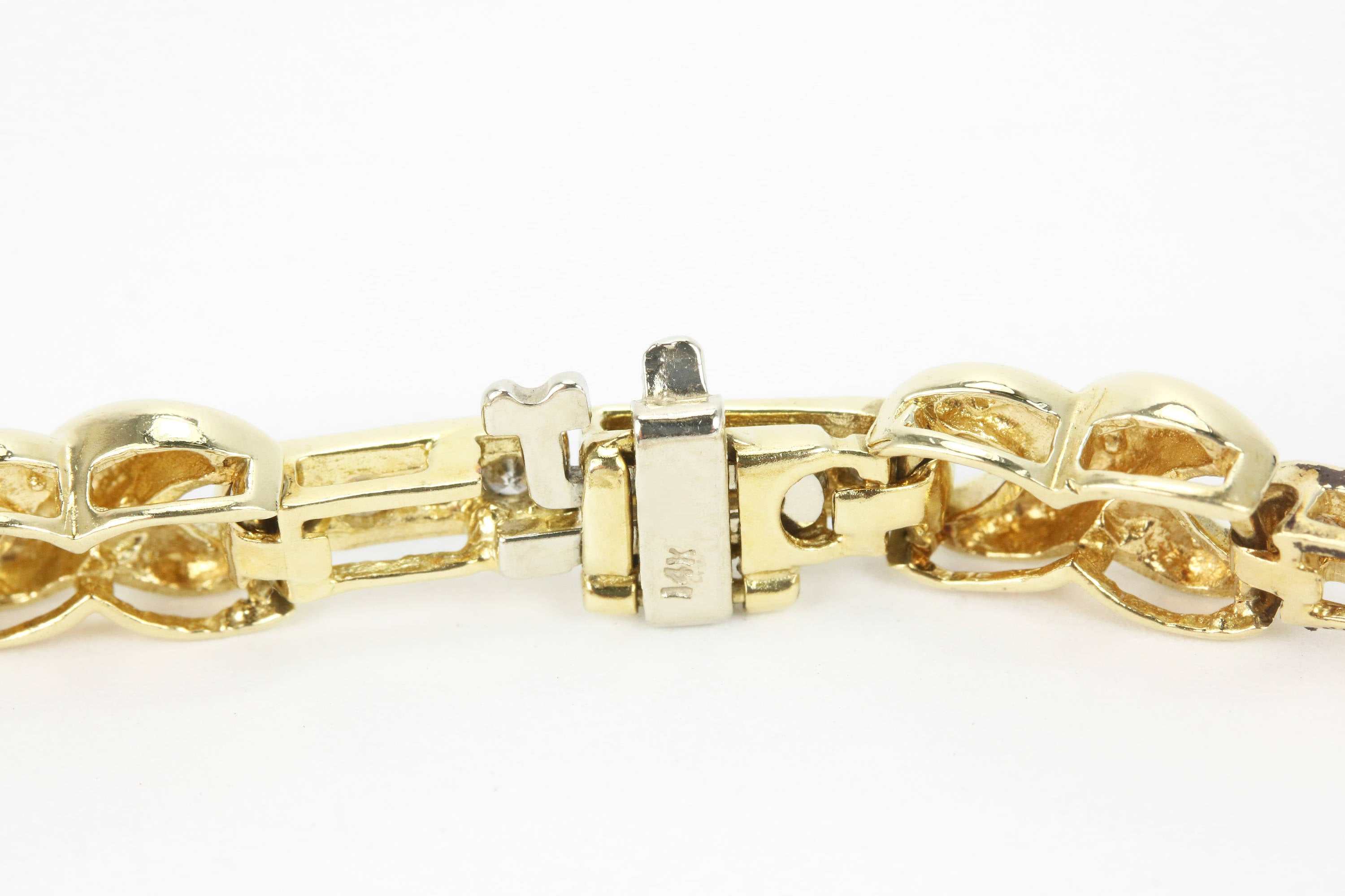 1.90tcw X Diamond Tennis Bracelet 14K Yellow Gold