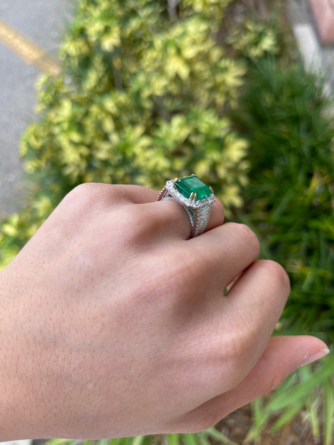 Colombian Emerald Ring in Thin
