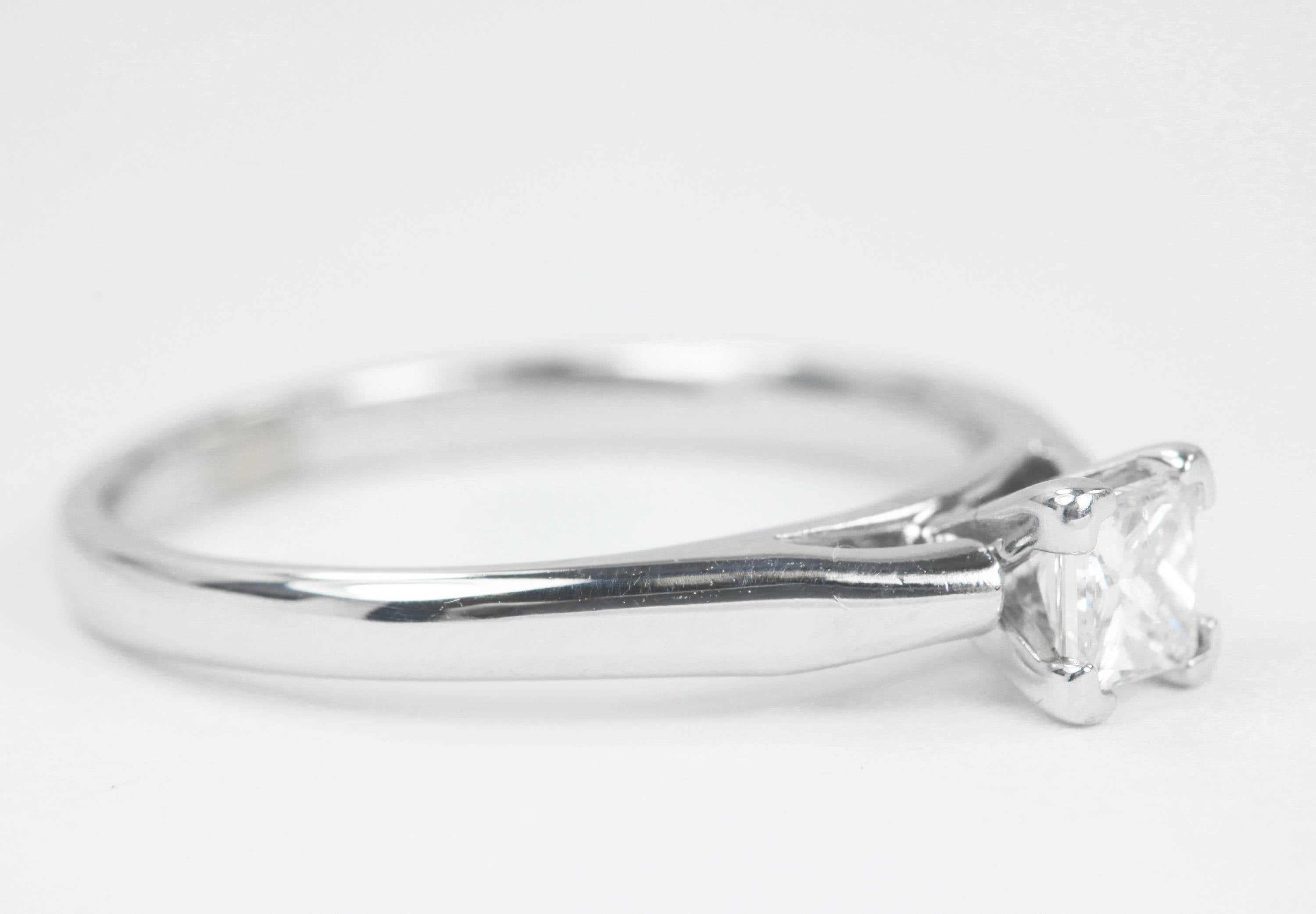 Solitaire Princess Cut Diamond Engagement Ring