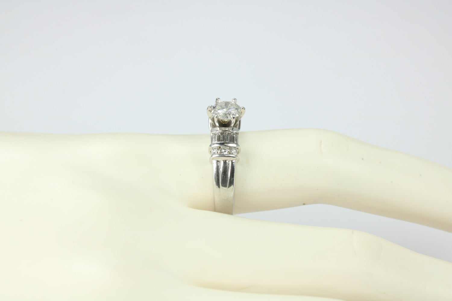 1.42tcw Diamond Engagement Ring Platinum