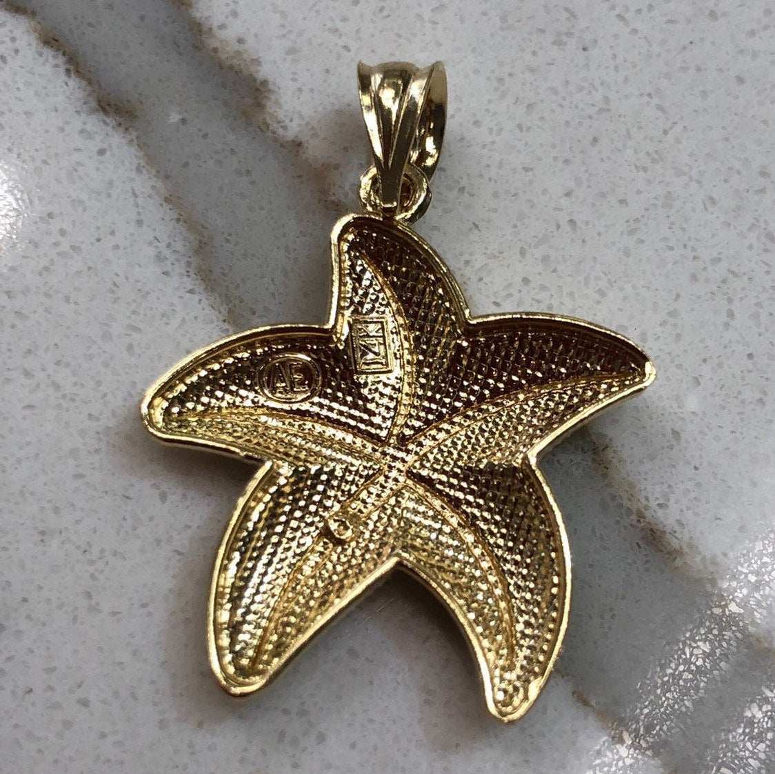Starfish Pendant Yellow Gold 14K image photo
