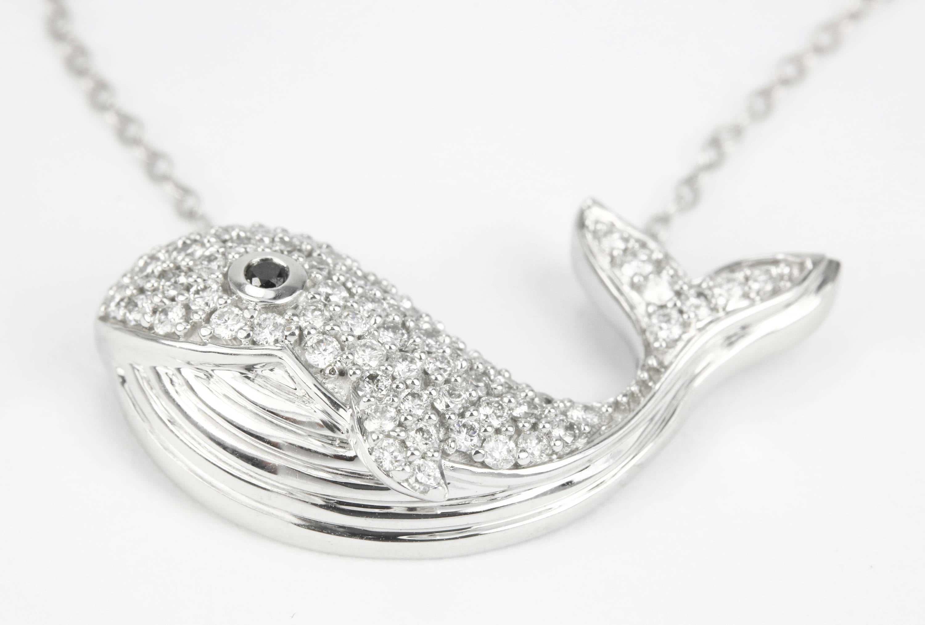 0.50tcw Nautical Diamond & Sapphire Whale