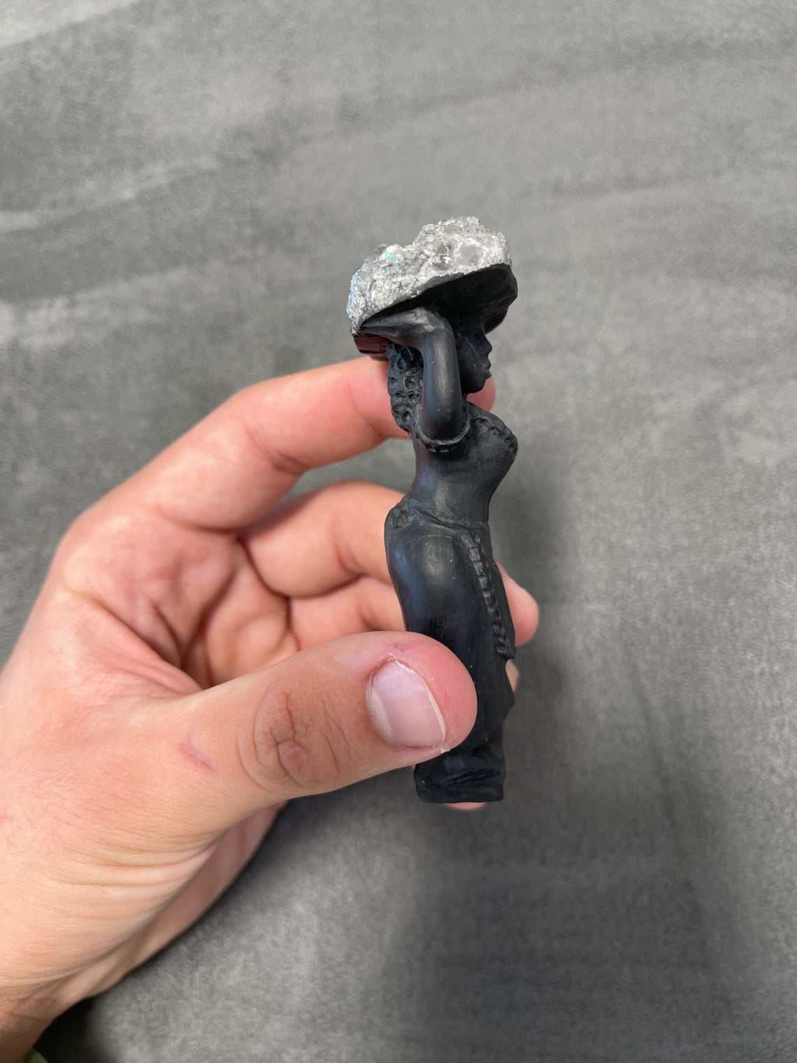 Colombian Emerald Fruit Lady Rough Crystal Sculpture