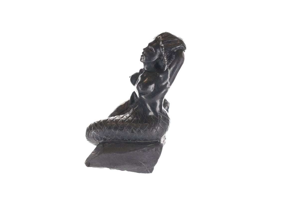 Colombian Emerald Mermaid Rough Crystal Sculpture