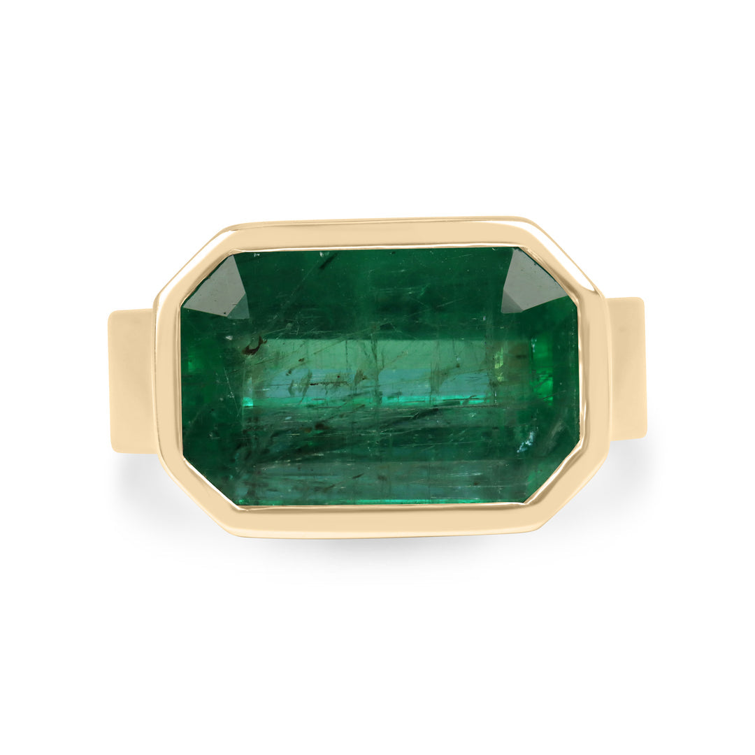 Exquisite Colombian Emerald Rings with Distinctive Cuts